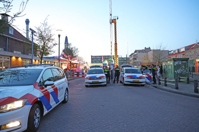 Politie ingezet op Waalwijkse kermis op het Unnaplein Waalwijk